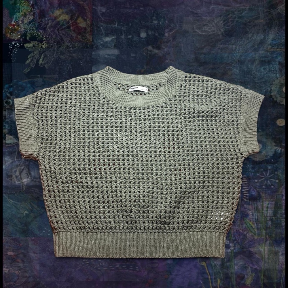 Sonoma Olive Green Knit Sweater Top